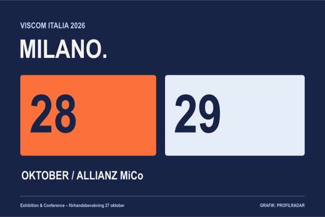 Evenemangsgrafik för Viscom Italia i Milano den 28 och 29 oktober 2026.